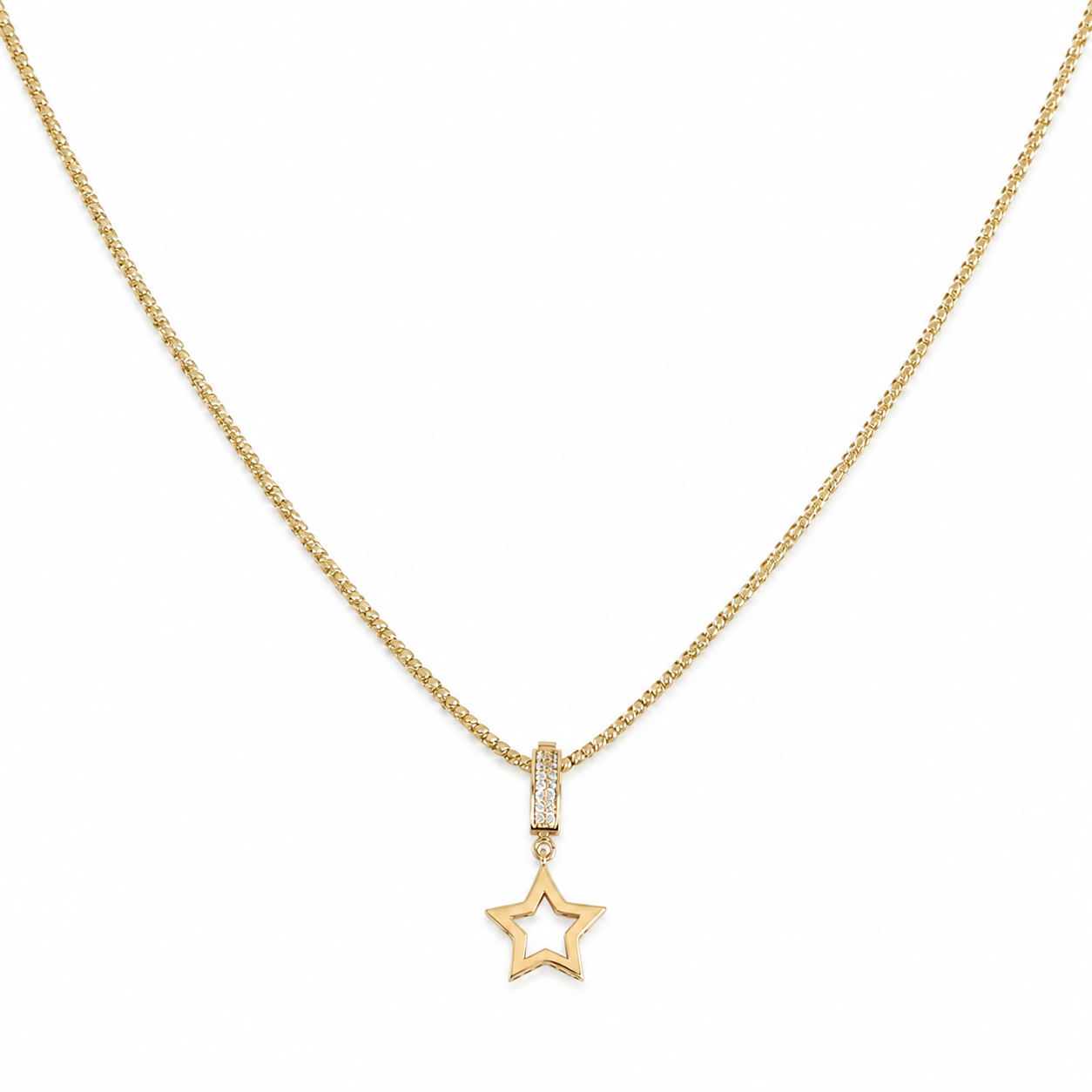 Collier Pendentif Étoile Pavée