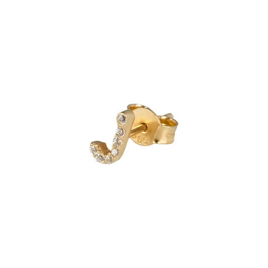 Paved Initial Earrings